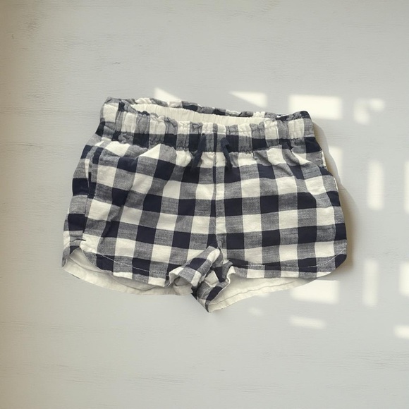 Striped Embroidered Shirt Denim & Gingham Shorts spring bundle Set Toddler Girl - Picture 7 of 13